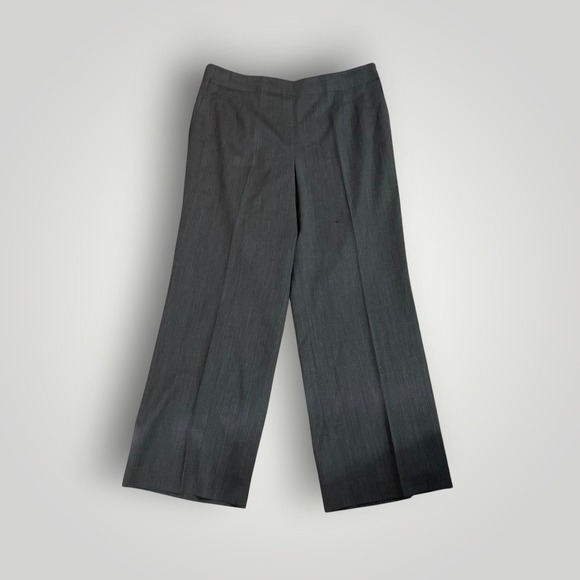 Talbots Pants - Talbots Dress Pants Women 14P Charcoal Grey Wool Stretch Straight Leg Career